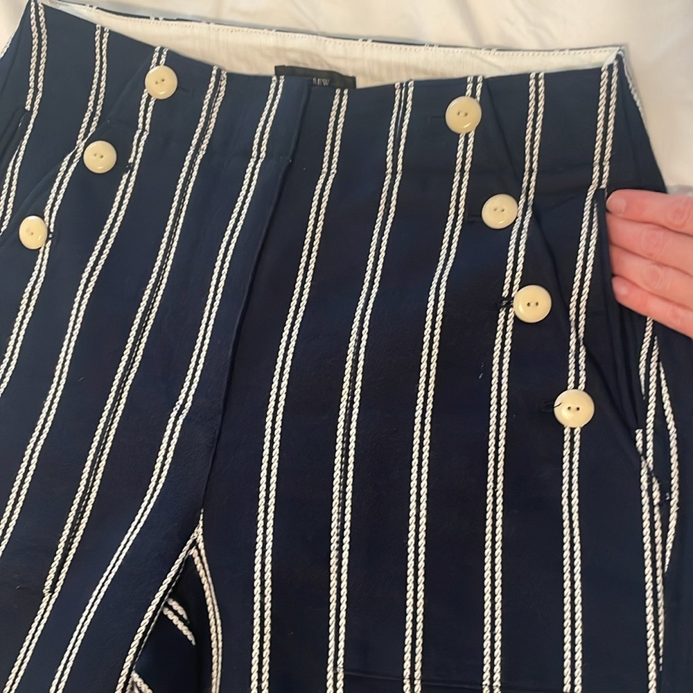J. Crew Sailor Pant in Stripe Navy and White - Picture 7 of 14